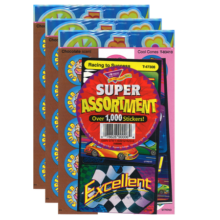 TREND ENTERPRISES Super Assortment Sticker Pack, PK3000 T90006